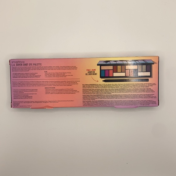 NWT Smashbox L.A. Cover Shot Eye Palette with Full-Size Black Gel Eyeliner - Picture 2 of 4